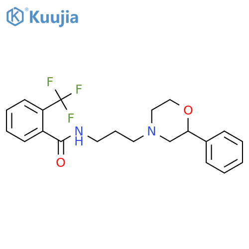 N-3-(2-phenylmorpholin-4-yl)propyl-2-(trifluoromethyl)benzamide structure