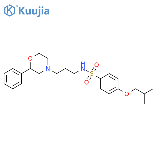 4-(2-methylpropoxy)-N-3-(2-phenylmorpholin-4-yl)propylbenzene-1-sulfonamide structure