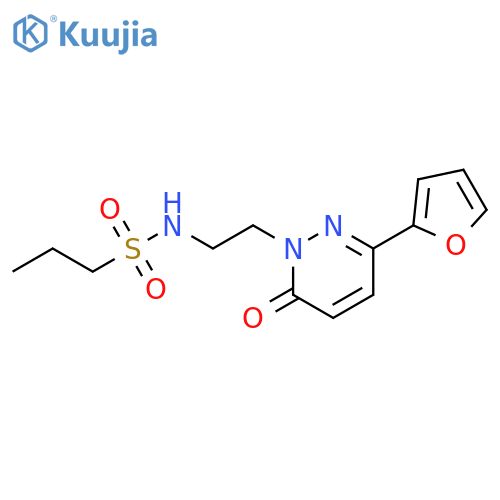 N-{2-3-(furan-2-yl)-6-oxo-1,6-dihydropyridazin-1-ylethyl}propane-1-sulfonamide structure