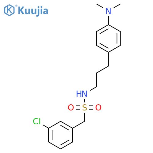 1-(3-chlorophenyl)-N-{3-4-(dimethylamino)phenylpropyl}methanesulfonamide structure