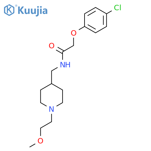 2-(4-chlorophenoxy)-N-{1-(2-methoxyethyl)piperidin-4-ylmethyl}acetamide structure