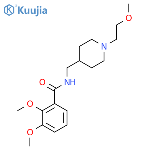 2,3-dimethoxy-N-{1-(2-methoxyethyl)piperidin-4-ylmethyl}benzamide structure