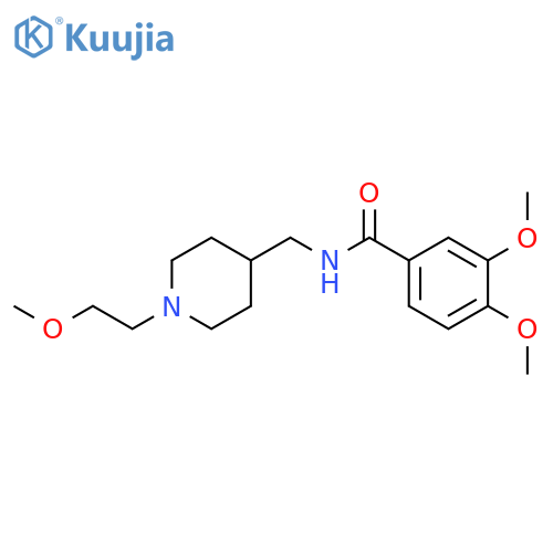 3,4-dimethoxy-N-{1-(2-methoxyethyl)piperidin-4-ylmethyl}benzamide structure