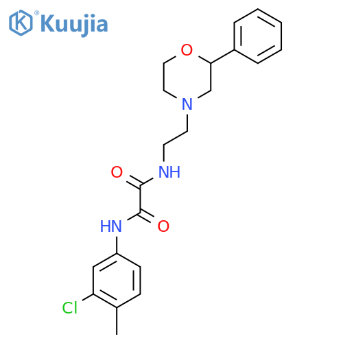N'-(3-chloro-4-methylphenyl)-N-2-(2-phenylmorpholin-4-yl)ethylethanediamide structure