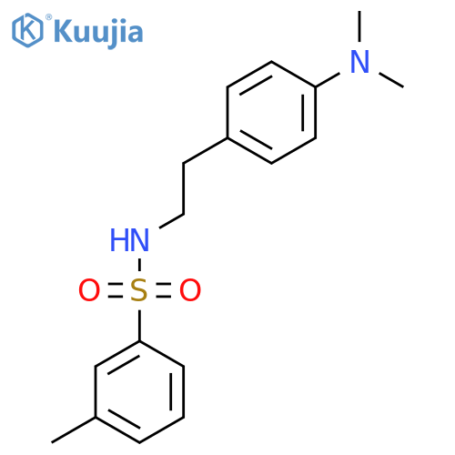 N-{2-4-(dimethylamino)phenylethyl}-3-methylbenzene-1-sulfonamide structure