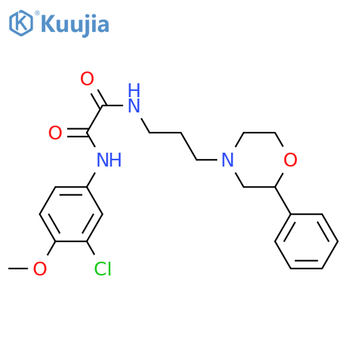 N'-(3-chloro-4-methoxyphenyl)-N-3-(2-phenylmorpholin-4-yl)propylethanediamide structure