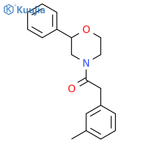 2-(3-methylphenyl)-1-(2-phenylmorpholin-4-yl)ethan-1-one structure