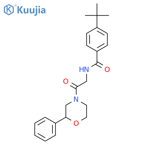 4-tert-butyl-N-2-oxo-2-(2-phenylmorpholin-4-yl)ethylbenzamide structure