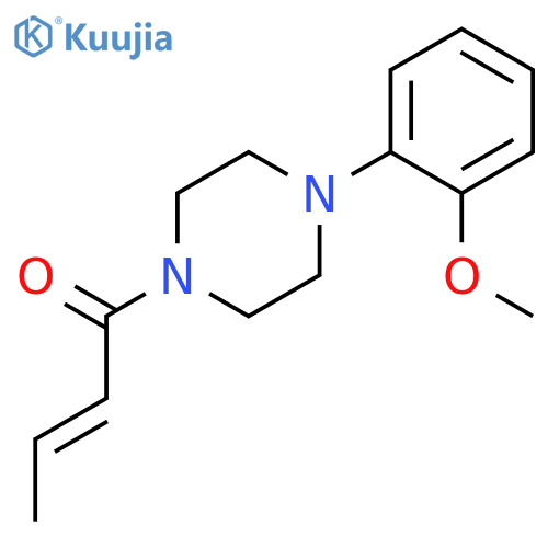Piperazine, 1-(2-methoxyphenyl)-4-(1-oxo-2-butenyl)- structure