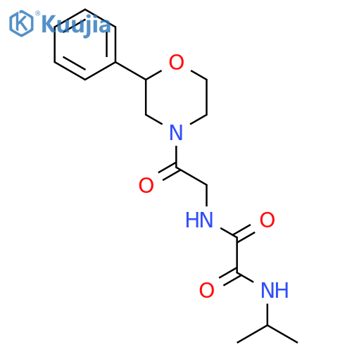 N'-2-oxo-2-(2-phenylmorpholin-4-yl)ethyl-N-(propan-2-yl)ethanediamide structure