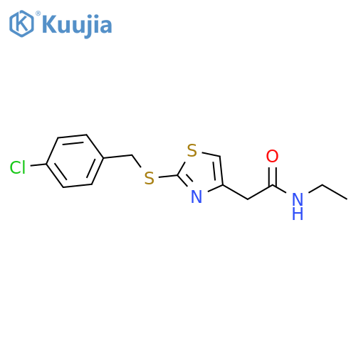2-(2-{(4-chlorophenyl)methylsulfanyl}-1,3-thiazol-4-yl)-N-ethylacetamide structure