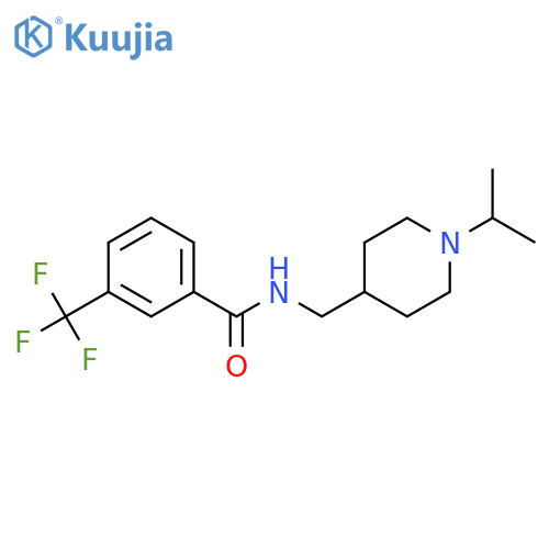 N-{1-(propan-2-yl)piperidin-4-ylmethyl}-3-(trifluoromethyl)benzamide structure