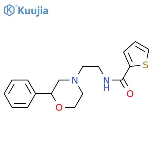 N-2-(2-phenylmorpholin-4-yl)ethylthiophene-2-carboxamide structure