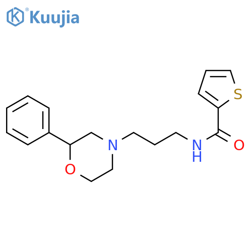 N-3-(2-phenylmorpholin-4-yl)propylthiophene-2-carboxamide structure