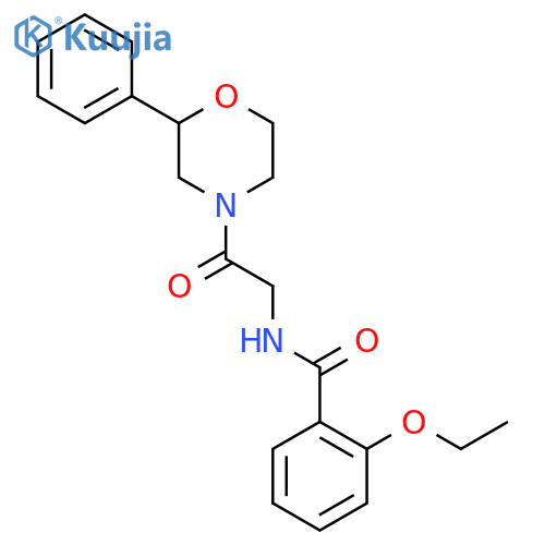 2-ethoxy-N-2-oxo-2-(2-phenylmorpholin-4-yl)ethylbenzamide structure