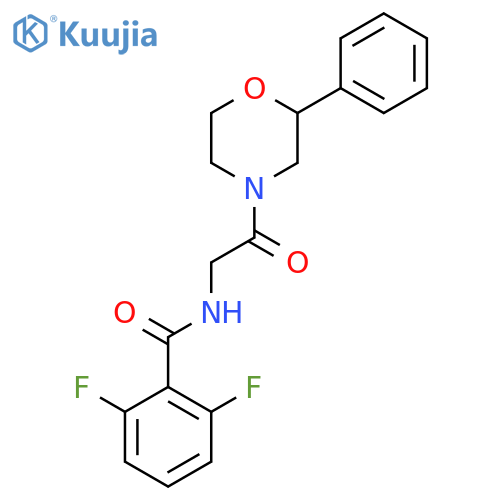 2,6-difluoro-N-2-oxo-2-(2-phenylmorpholin-4-yl)ethylbenzamide structure