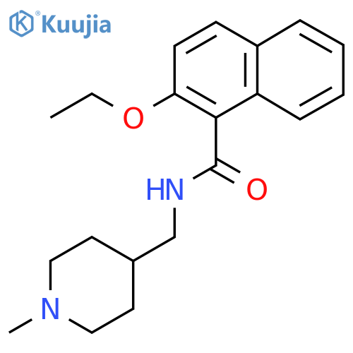 2-ethoxy-N-(1-methylpiperidin-4-yl)methylnaphthalene-1-carboxamide structure