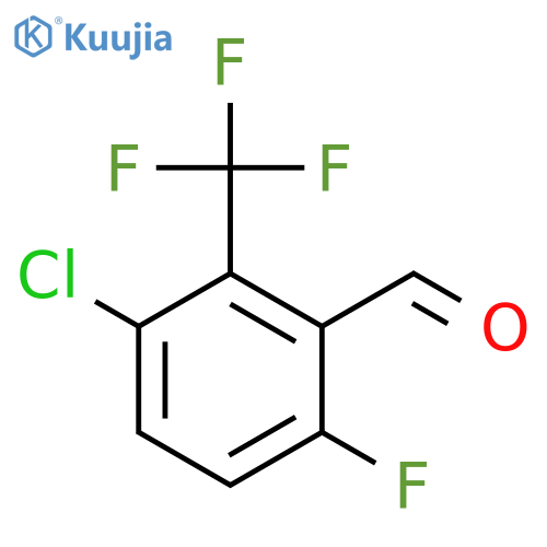 3-Chloro-6-fluoro-2-(trifluoromethyl)benzaldehyde structure