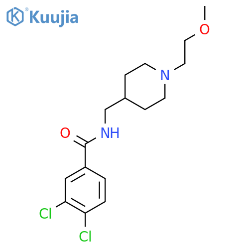 3,4-dichloro-N-{1-(2-methoxyethyl)piperidin-4-ylmethyl}benzamide structure