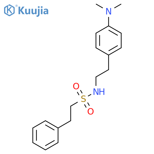 N-{2-4-(dimethylamino)phenylethyl}-2-phenylethane-1-sulfonamide structure