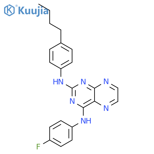 N2-(4-butylphenyl)-N4-(4-fluorophenyl)pteridine-2,4-diamine structure