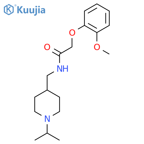 2-(2-methoxyphenoxy)-N-{1-(propan-2-yl)piperidin-4-ylmethyl}acetamide structure