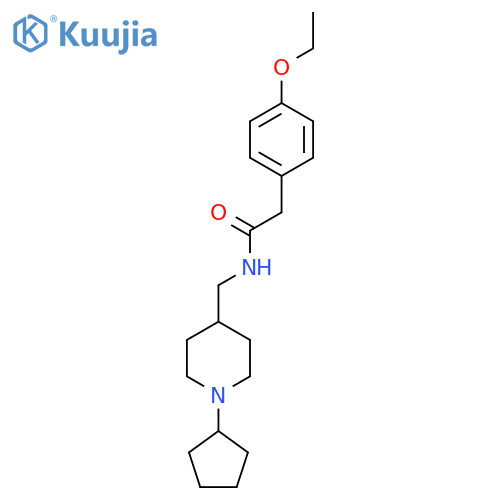 N-(1-cyclopentylpiperidin-4-yl)methyl-2-(4-ethoxyphenyl)acetamide structure
