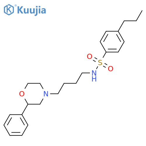 N-4-(2-phenylmorpholin-4-yl)butyl-4-propylbenzene-1-sulfonamide structure