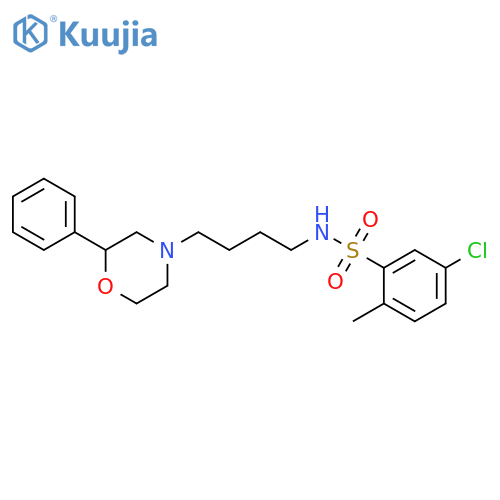 5-chloro-2-methyl-N-4-(2-phenylmorpholin-4-yl)butylbenzene-1-sulfonamide structure
