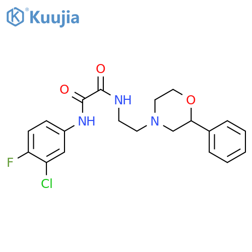 N'-(3-chloro-4-fluorophenyl)-N-2-(2-phenylmorpholin-4-yl)ethylethanediamide structure