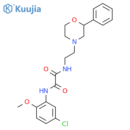 N-(5-chloro-2-methoxyphenyl)-N'-2-(2-phenylmorpholin-4-yl)ethylethanediamide structure
