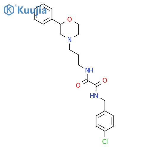 N'-(4-chlorophenyl)methyl-N-3-(2-phenylmorpholin-4-yl)propylethanediamide structure
