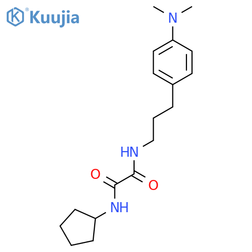 N-cyclopentyl-N'-{3-4-(dimethylamino)phenylpropyl}ethanediamide structure