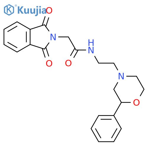2-(1,3-dioxo-2,3-dihydro-1H-isoindol-2-yl)-N-2-(2-phenylmorpholin-4-yl)ethylacetamide structure
