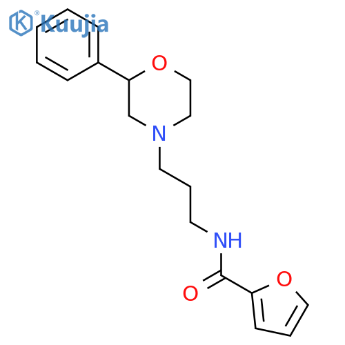 N-3-(2-phenylmorpholin-4-yl)propylfuran-2-carboxamide structure