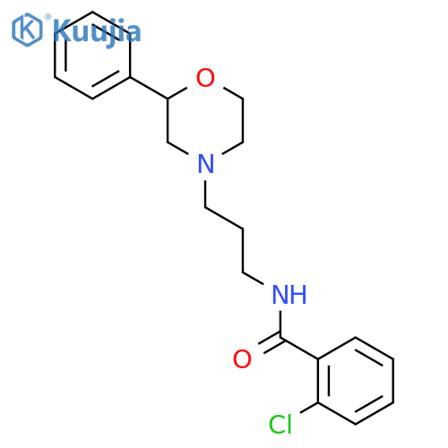 2-chloro-N-3-(2-phenylmorpholin-4-yl)propylbenzamide structure