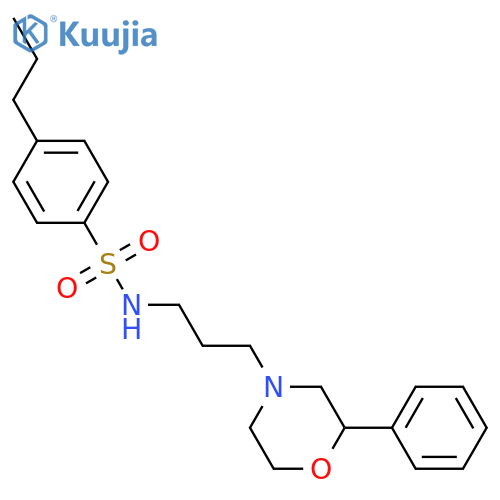 N-3-(2-phenylmorpholin-4-yl)propyl-4-propylbenzene-1-sulfonamide structure