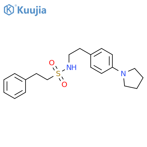 2-phenyl-N-{2-4-(pyrrolidin-1-yl)phenylethyl}ethane-1-sulfonamide structure