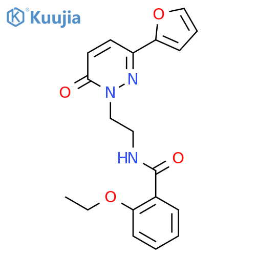 2-ethoxy-N-{2-3-(furan-2-yl)-6-oxo-1,6-dihydropyridazin-1-ylethyl}benzamide structure