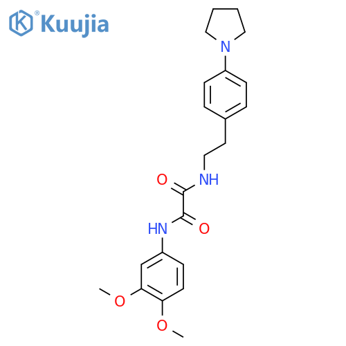 N-(3,4-dimethoxyphenyl)-N'-{2-4-(pyrrolidin-1-yl)phenylethyl}ethanediamide structure