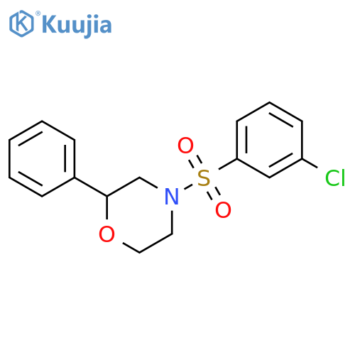 4-(3-chlorobenzenesulfonyl)-2-phenylmorpholine structure