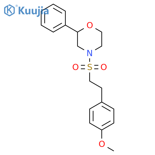 4-2-(4-methoxyphenyl)ethanesulfonyl-2-phenylmorpholine structure