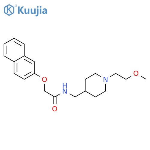 N-{1-(2-methoxyethyl)piperidin-4-ylmethyl}-2-(naphthalen-2-yloxy)acetamide structure