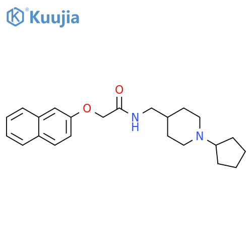 N-(1-cyclopentylpiperidin-4-yl)methyl-2-(naphthalen-2-yloxy)acetamide structure