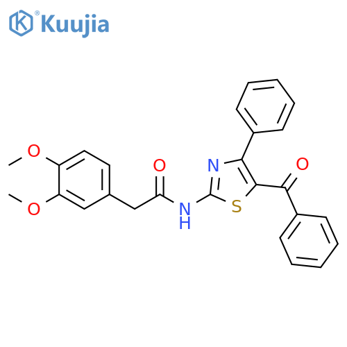 N-(5-benzoyl-4-phenyl-1,3-thiazol-2-yl)-2-(3,4-dimethoxyphenyl)acetamide structure