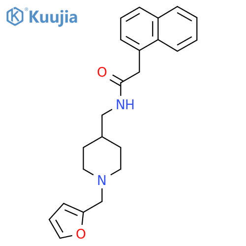 N-({1-(furan-2-yl)methylpiperidin-4-yl}methyl)-2-(naphthalen-1-yl)acetamide structure