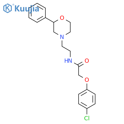 2-(4-chlorophenoxy)-N-2-(2-phenylmorpholin-4-yl)ethylacetamide structure