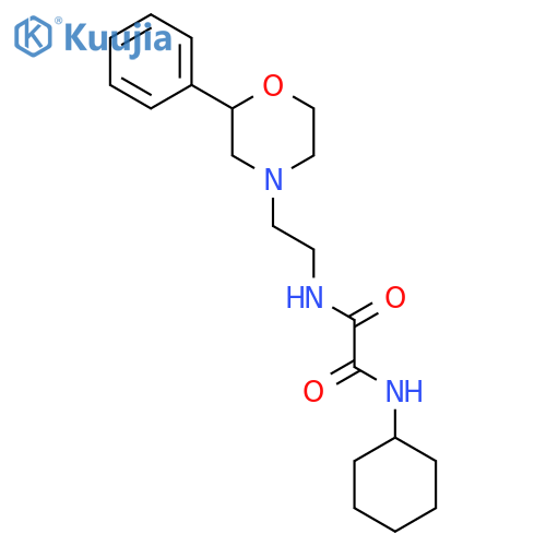 N'-cyclohexyl-N-2-(2-phenylmorpholin-4-yl)ethylethanediamide structure