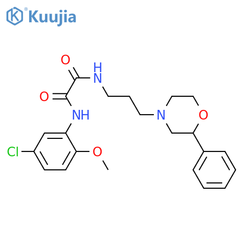 N-(5-chloro-2-methoxyphenyl)-N'-3-(2-phenylmorpholin-4-yl)propylethanediamide structure
