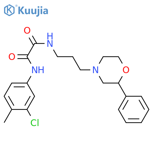 N'-(3-chloro-4-methylphenyl)-N-3-(2-phenylmorpholin-4-yl)propylethanediamide structure